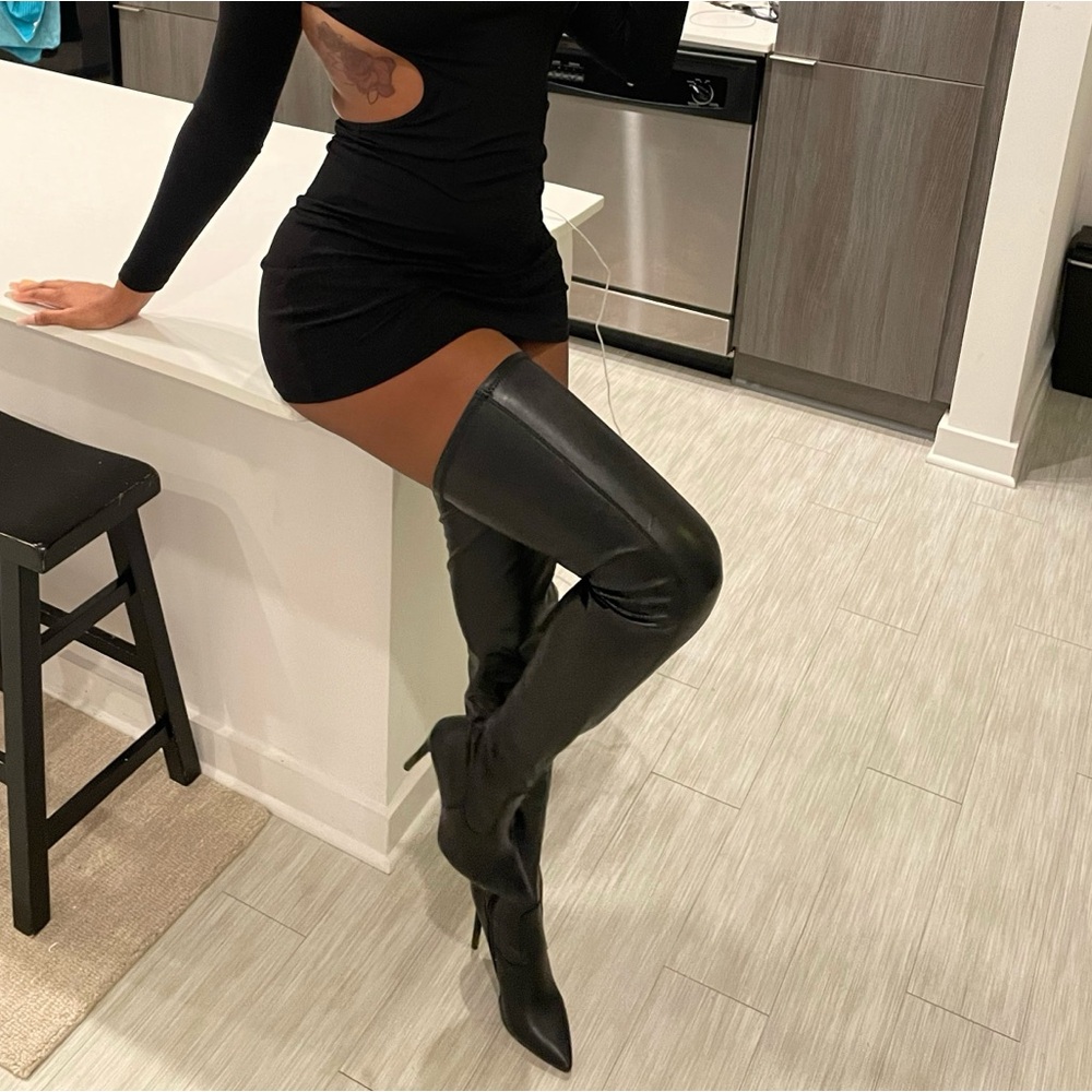 Tall thigh high boots